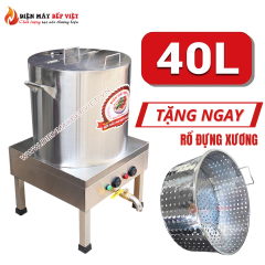 Nồi Nấu Phở 40L + Rổ Xương