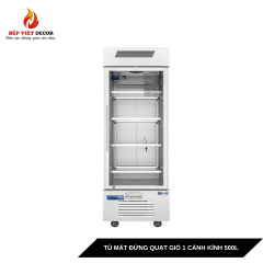 Tủ Mát Đứng Quạt Gió 1 Cánh Kính 500L