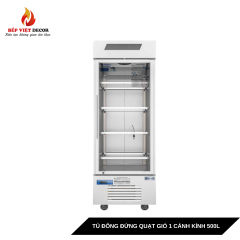 Tủ Đông Đứng Quạt Gió 1 Cánh Kính 500L