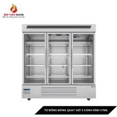 Tủ Đông Đứng Quạt Gió 3 Cánh Kính 1750L