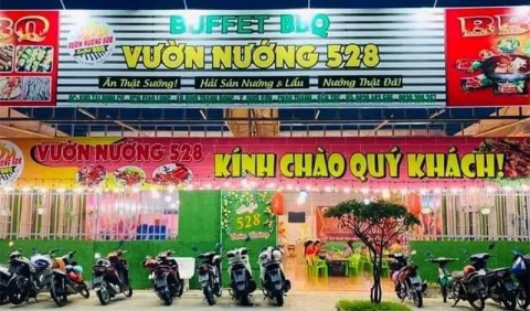 Bến Tre - Quán lẩu Buffet vườn nướng 528