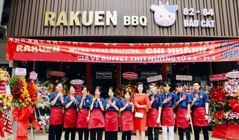 Buffet lẩu nướng ngon rẻ TPHCM - Rakuen BBQ quận Tân Bình