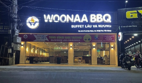 Tiền Giang - Nhà hàng Buffet lẩu nướng Woonaa BBQ